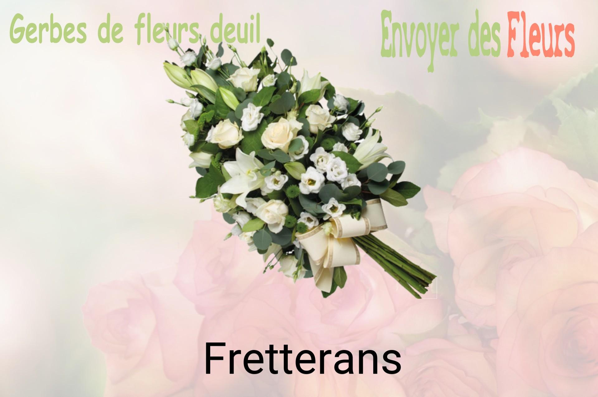 Gerbe de fleurs de deuil livrée à Fretterans